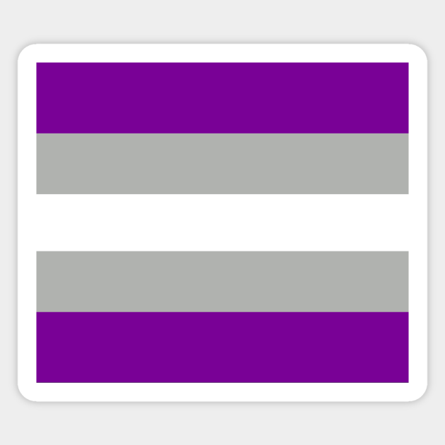 Grey Asexual Pride Flag Grey Asexual Sticker Teepublic 